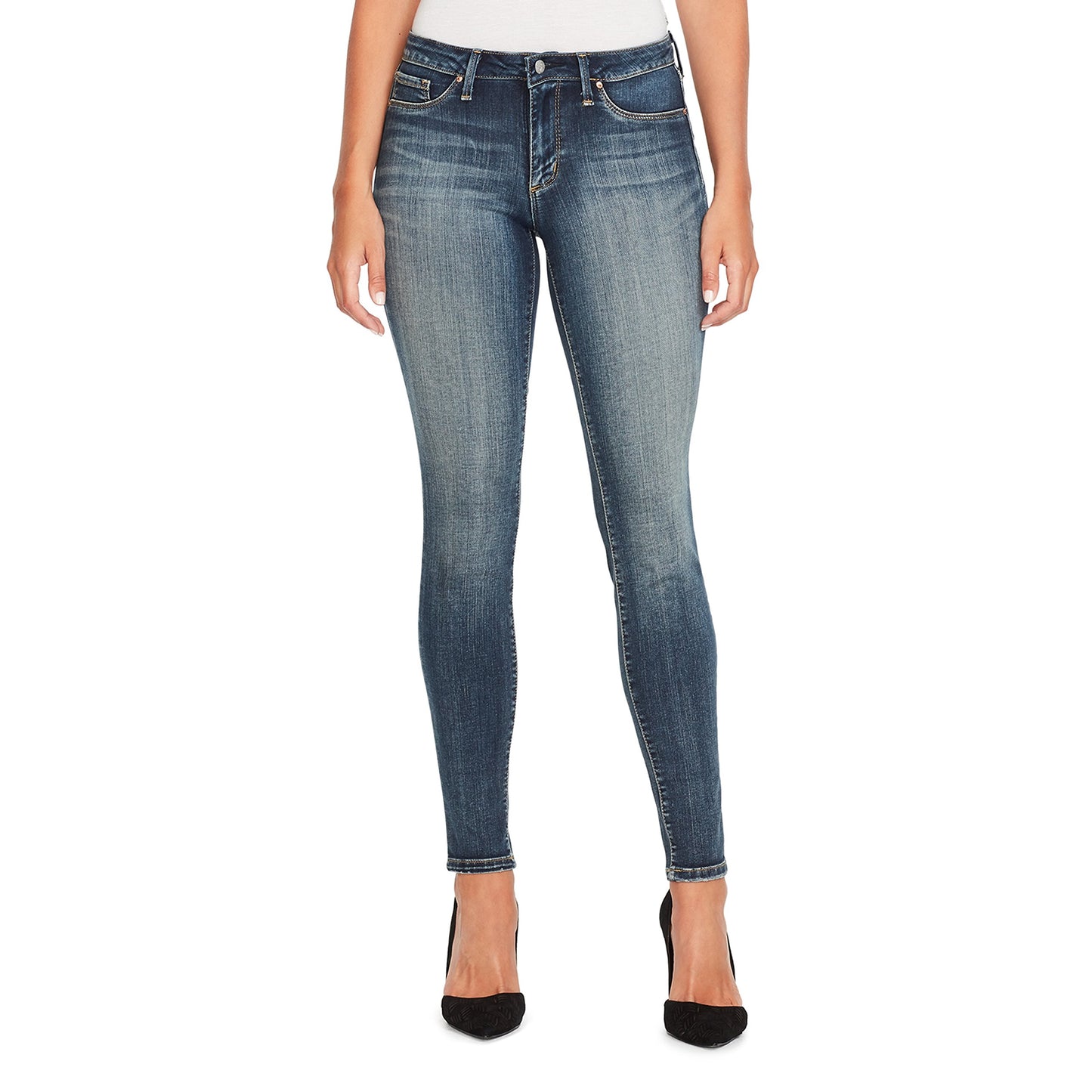 Jessica Simpson Calça Jeans Kiss Me Super Skinny Feminina Azul Tamanho 26