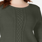 Suéter de tricô feminino Karen Scott, verde, tamanho GG