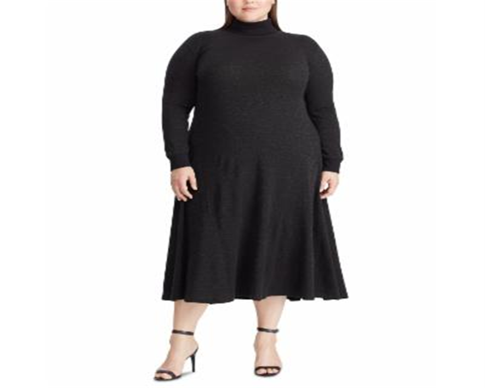 Vestido Polo Ralph Lauren Feminino Gola Alta Preto Tamanho 2X