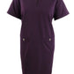 Vestido feminino Tommy Hilfiger Plus Scuba Crepe com bolso, roxo, tamanho 14W