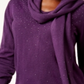 Karen Scott Suéter feminino com estampa de cachecol, roxo, tamanho X-S