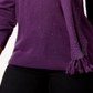 Karen Scott Suéter feminino com estampa de cachecol, roxo, tamanho X-S