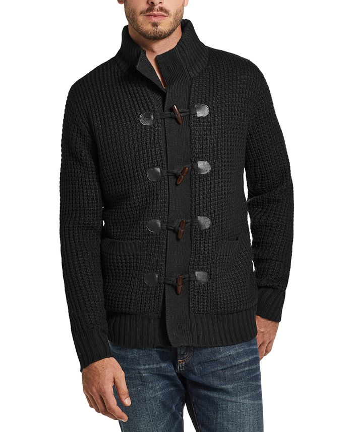 Swacket masculino vintage à prova de intempéries com ponto waffle, tamanho pequeno, preto