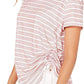 Camiseta feminina listrada de manga curta Style &amp; Co, vermelha, tamanho XX-grande