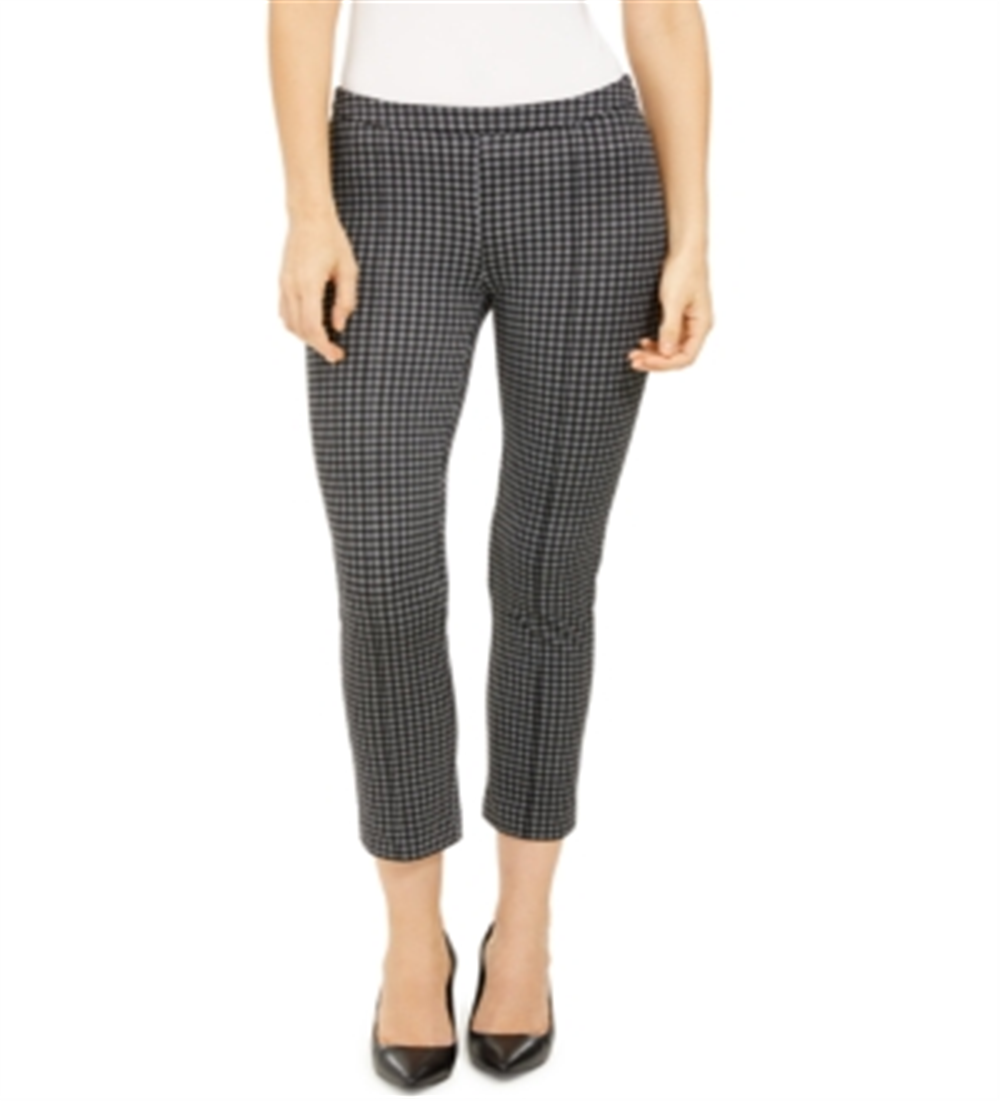 Calça Cropped Feminina Michael Kors Xadrez Cinza Tamanho Grande