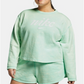 Moletom Nike Sportswear Feminino Cropped de Algodão Verde Tamanho X-G