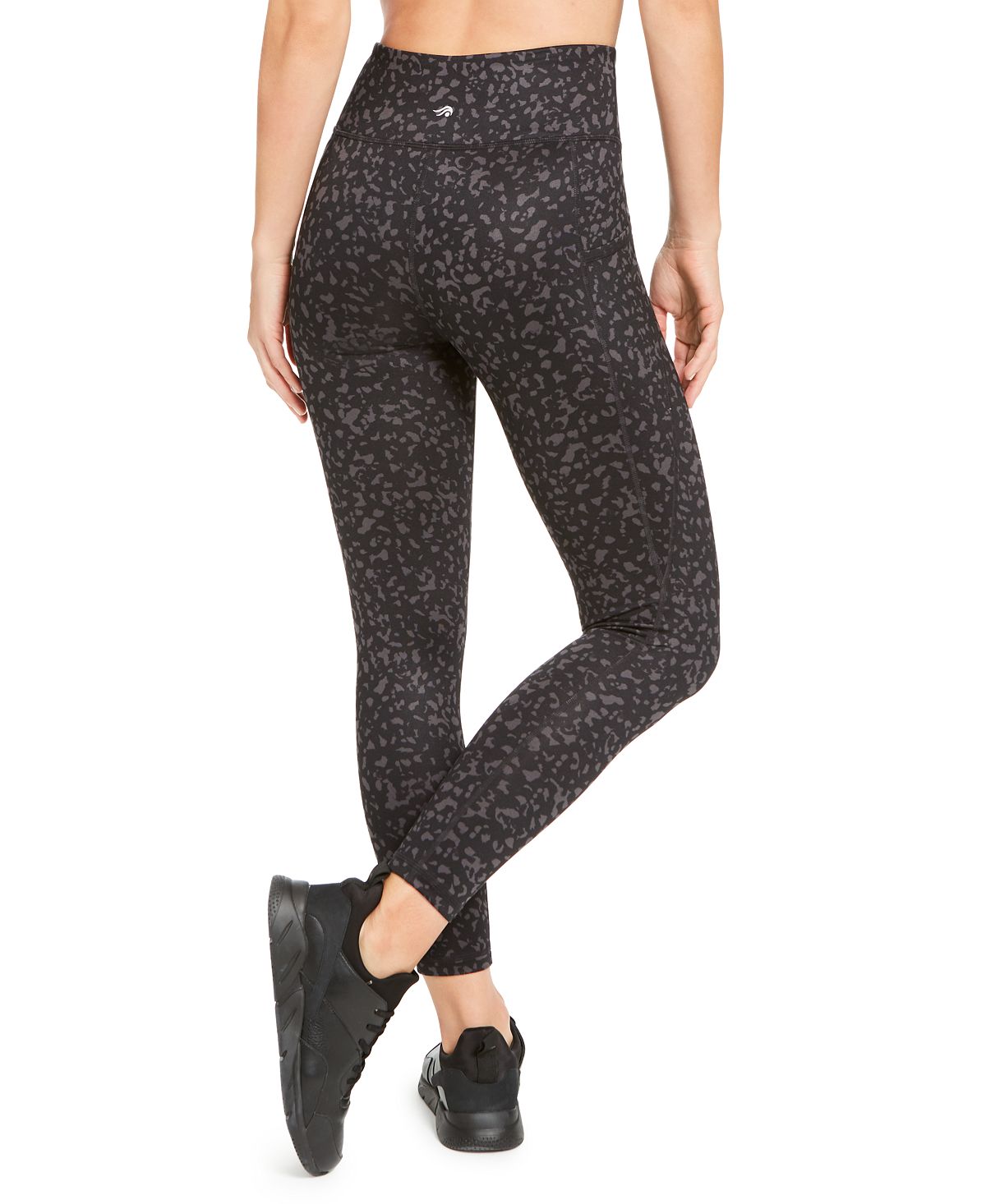 Leggings femininas estampadas em tons Ideology, pretas, tamanho P