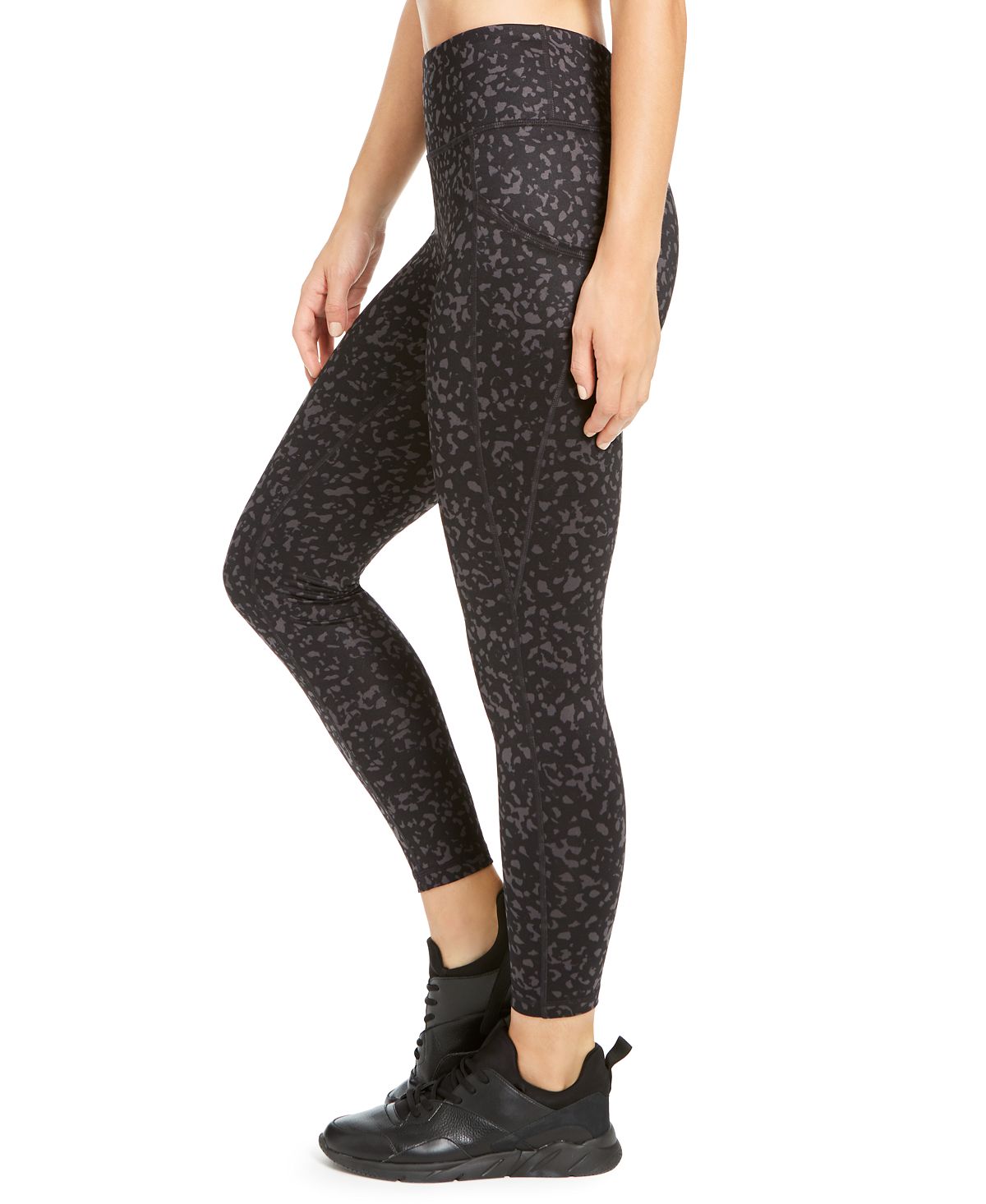 Leggings femininas estampadas em tons Ideology, pretas, tamanho P