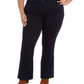Jeans feminino estilo &amp; co com controle de barriga, corte bootcut, azul, tamanho 18W