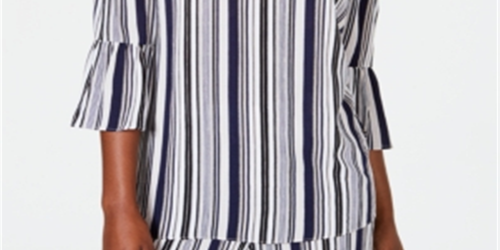 JM Collection Top Feminino com Ombros Descobertos e Decote Redondo, Vários Tamanhos Pequeno