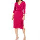 Vestido envelope feminino INC International Concepts com decote em V e comprimento até o joelho, rosa, tamanho grande