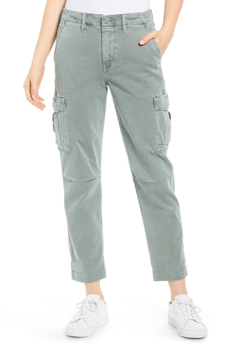 Hudson Womens Denim Distressed Cargo Jeans Green Size 27
