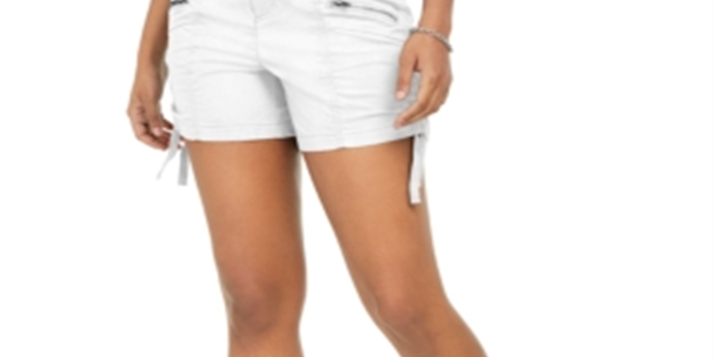 Shorts cargo feminino Style &amp; Co, branco, tamanho 2