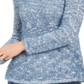 Suéter feminino estilo &amp; co com cílios mesclados, azul, tamanho pequeno médio