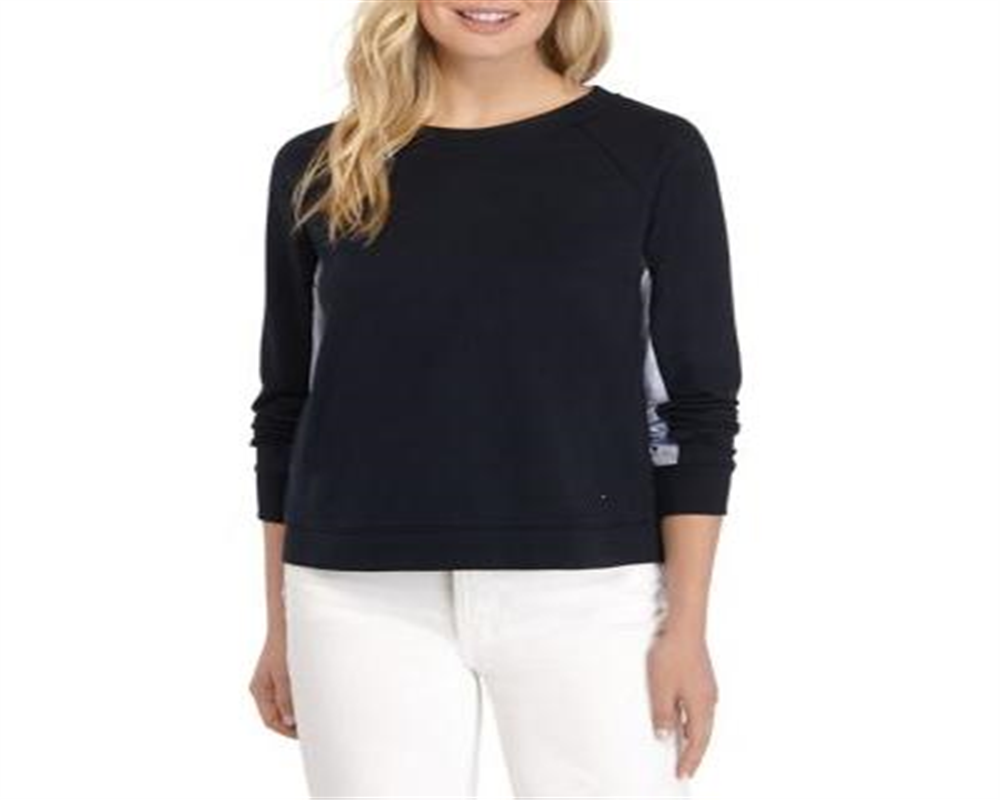 Moletom Tommy Hilfiger Feminino com Acabamento em Tecido Azul Tamanho Grande
