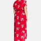 Vestido longo floral feminino City Chic Trendy Plus Love vermelho tamanho 18W