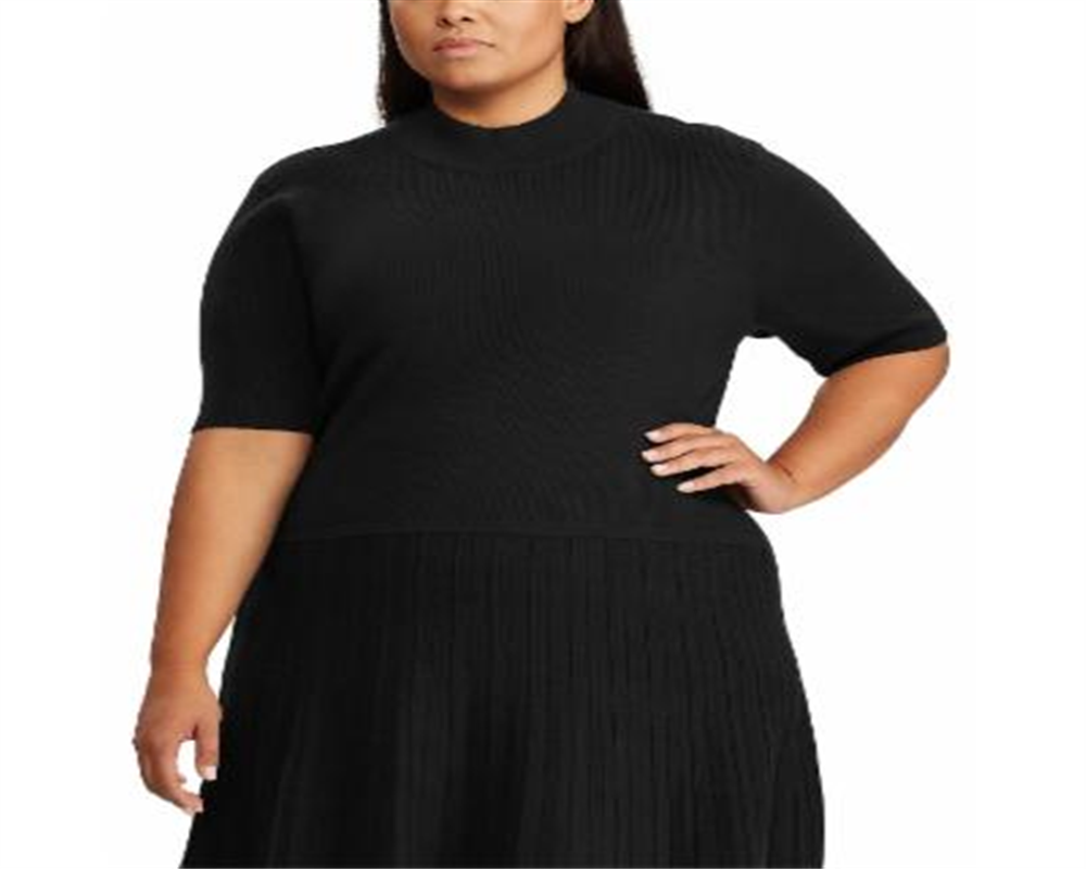 Vestido Ralph Lauren Feminino Gola Mockneck Preto Tamanho 2X