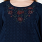 Blusa feminina de manga comprida estampada estilo &amp; CO, azul, tamanho 0X