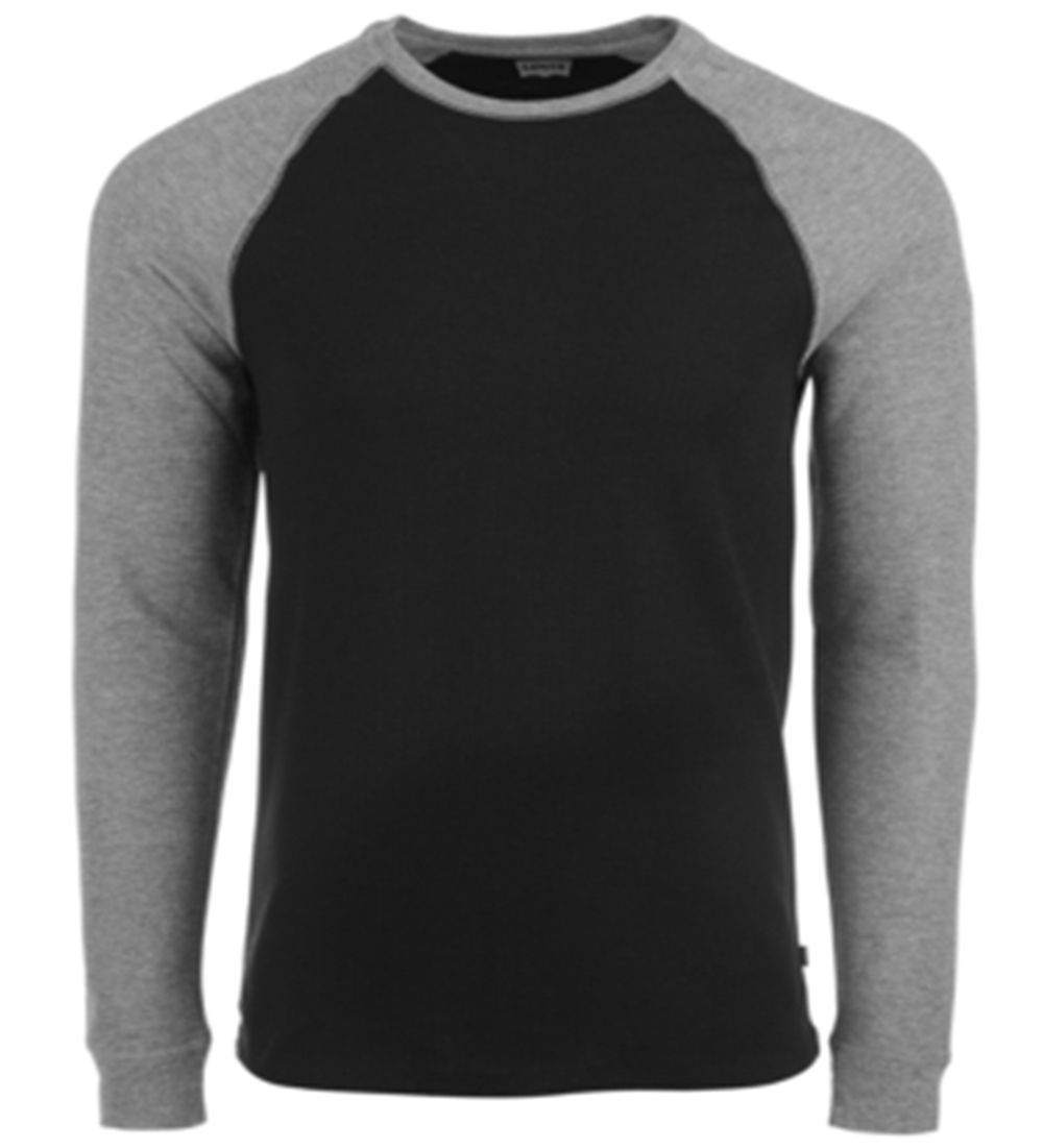 Camisa térmica masculina Levi's Colorblock de manga comprida cinza, tamanho M