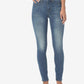 Calça jeans skinny NYDJ feminina, cintura alta, lavagem Whisker, azul, tamanho 14