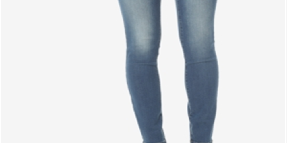 Calça jeans skinny NYDJ feminina, cintura alta, lavagem Whisker, azul, tamanho 14