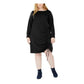 Vestido feminino plus size com bainha franzida, preto, tamanho 2X, da NY Collection