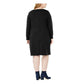 Vestido feminino plus size com bainha franzida, preto, tamanho 2X, da NY Collection