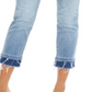 Calça jeans feminina cropped com bainha dupla e perna reta, azul, tamanho 10, da INC International Concepts