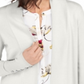 Cardigan feminino JM Collection com frente aberta, branco, tamanho extragrande