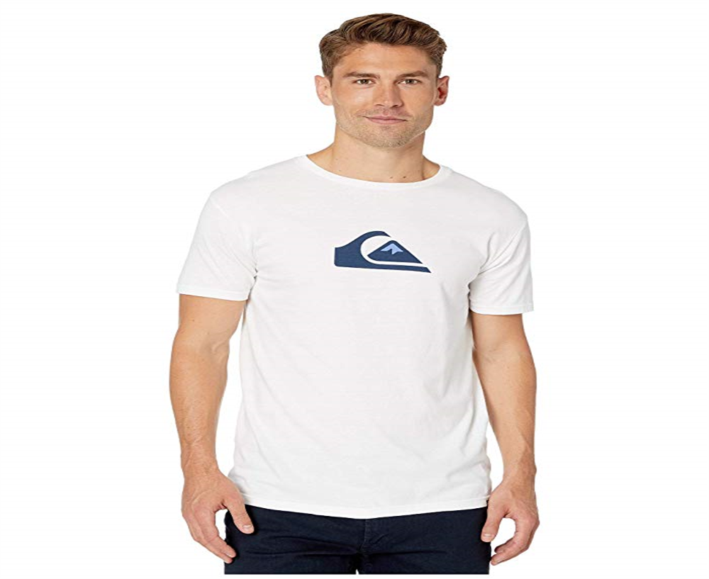 Camisas Quiksilver Masculinas Comp Logo HO19 Brancas Tamanho Pequeno