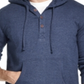 Moletom com capuz Henley texturizado vintage masculino à prova de intempéries, preto, tamanho extragrande