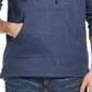 Moletom com capuz Henley texturizado vintage masculino à prova de intempéries, preto, tamanho extragrande