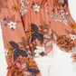 Blusa Dickies Feminina Estampa Floral Amarrada na Frente Laranja Tamanho P
