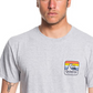Camiseta Quiksilver Clean Lines Masculina Cinza Tamanho X-Grande