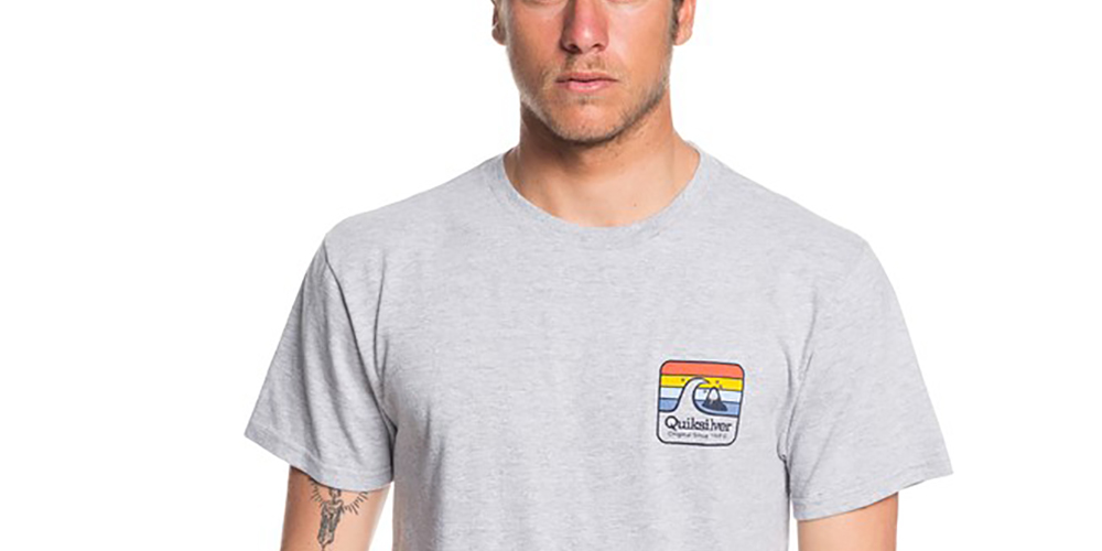 Camiseta Quiksilver Clean Lines Masculina Cinza Tamanho X-Grande