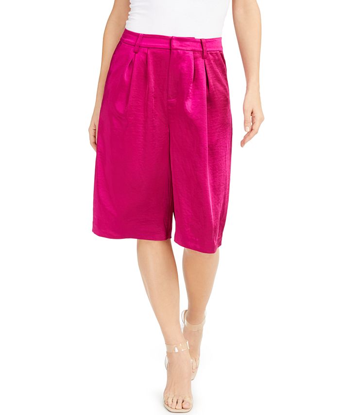 Calça feminina plissada de cetim gaúcho INC International Concepts, rosa, tamanho 8