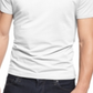 Camiseta masculina Alfani de algodão com gola dividida, branca, tamanho grande
