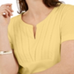 Karen Scott Blusa Feminina com Decote Redondo e Manga Curta Amarela Tamanho P