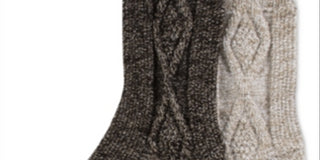 Hue Women's 2pk Cable Boot Crew Socks Brown One Size