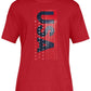 Camiseta Under Armour Charged Cotton Graphic Masculina Vermelha Tamanho P