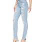 Calça Jeans Skinny Feminina Levi's 721 High Rise Ripped Azul Tamanho 27x30