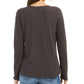 Camiseta térmica feminina de algodão bordado Style &amp; Co, cinza, tamanho PP