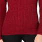 Karen Scott Suéter Feminino de Tricô com Cordão de Algodão e Buraco de Fechadura Vermelho Tamanho Pequeno Pequeno