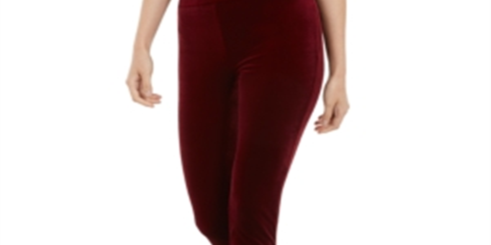 Calça skinny feminina sólida INC International Concepts vermelha tamanho 4