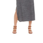 Vestido longo texturizado com amarração na cintura, estilo &amp; co, feminino, cinza, tamanho extrapequeno