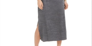Vestido longo texturizado com amarração na cintura, estilo &amp; co, feminino, cinza, tamanho extrapequeno