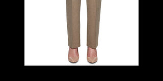 Calça feminina reta Alfred Dunner Boardroom marrom tamanho 20X4