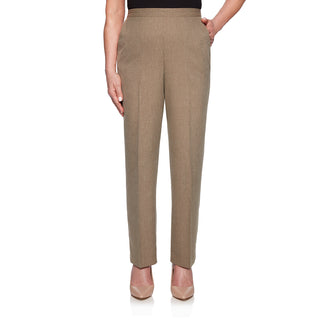 Calça feminina reta Alfred Dunner Boardroom marrom tamanho 20X4