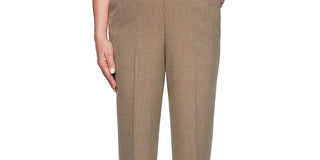 Calça feminina reta Alfred Dunner Boardroom marrom tamanho 20X4