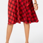 Vestido feminino Charter Club Petite Plaid Fit &amp; Flare, vermelho, tamanho pequeno pequeno